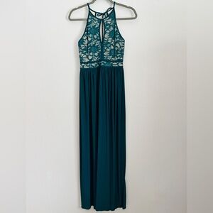 Morgan & Co. Emerald Halter Gown